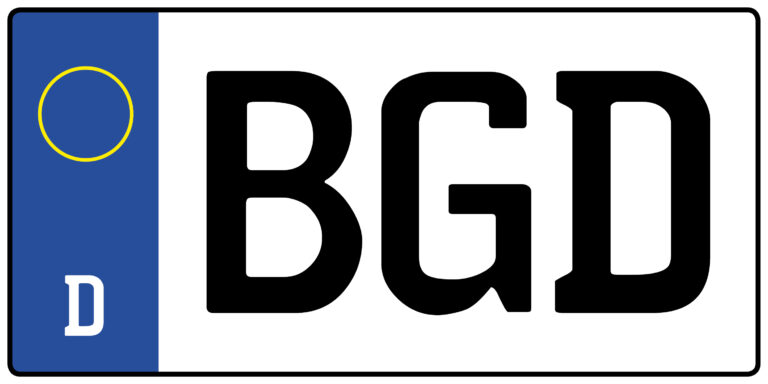 Wofür steht das Auto-Kennzeichen BGD?