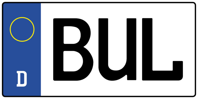 Wofür steht das Auto-Kennzeichen BUL?