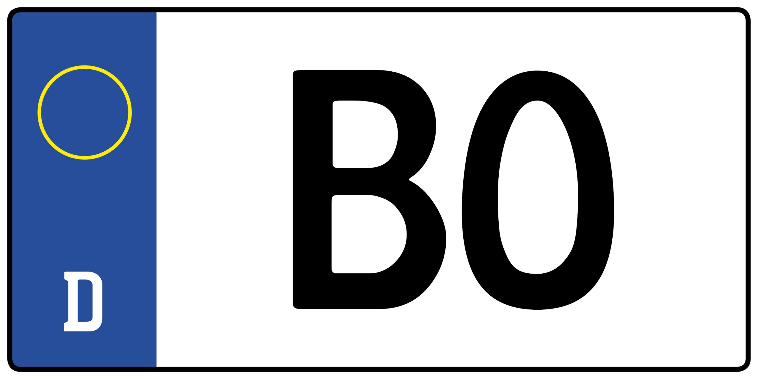 BO Wof 252 r steht das Auto Kennzeichen BO Autokennzeichen Info