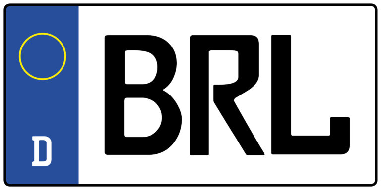 Wofür steht das Auto-Kennzeichen BRL?