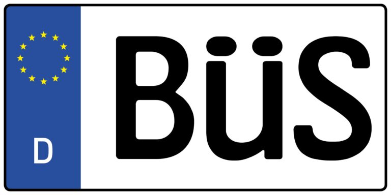 Wofür steht das Auto-Kennzeichen BÜS?