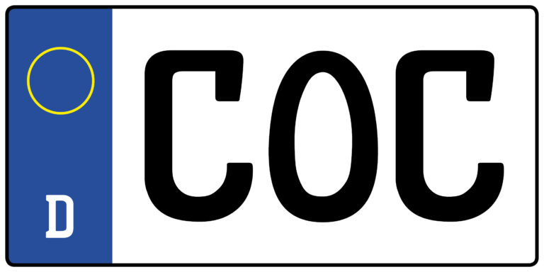 Wofür steht das Auto-Kennzeichen COC?