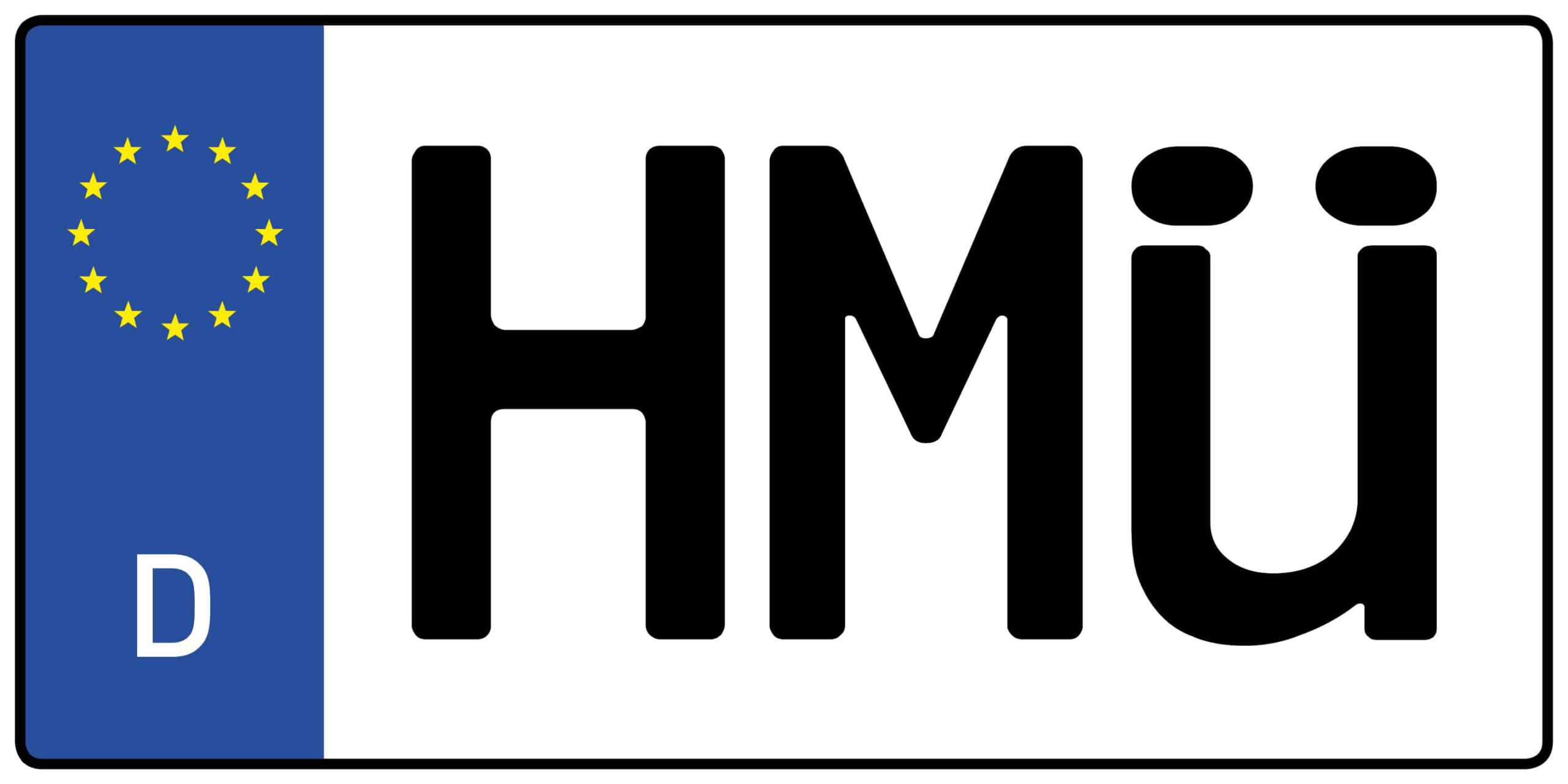 Autokennzeichen HMÜ