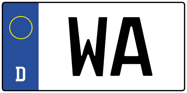 Wofür steht das Auto-Kennzeichen WA?