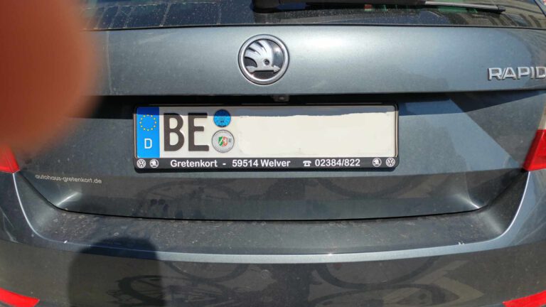Kennzeichen BE