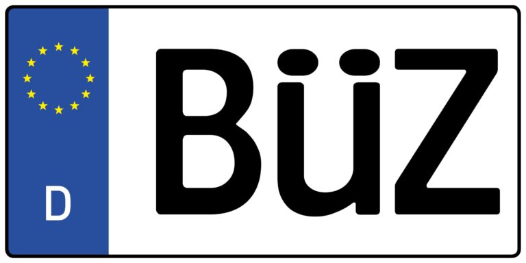 Wofür steht das Auto-Kennzeichen BÜZ?