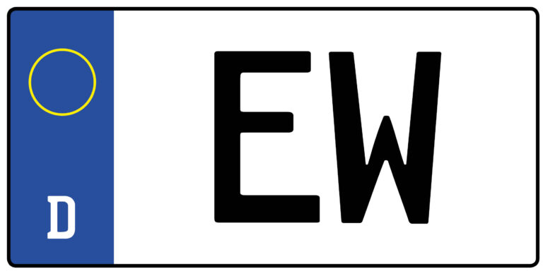 Kennzeichen EW