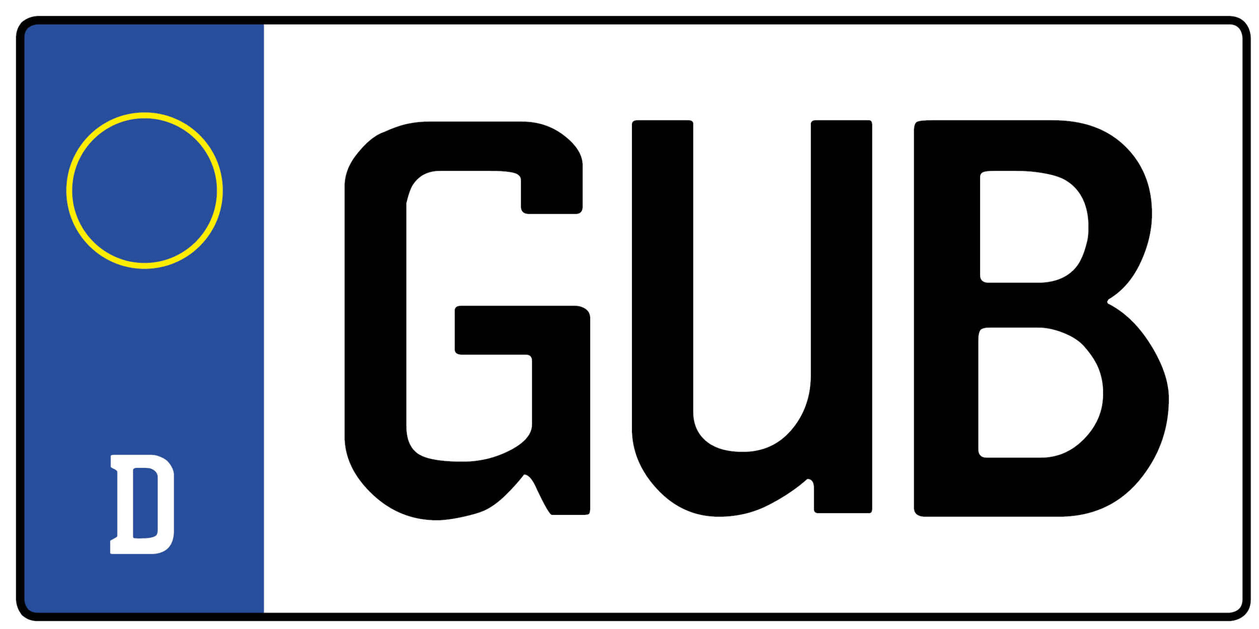 Kennzeichen GUB