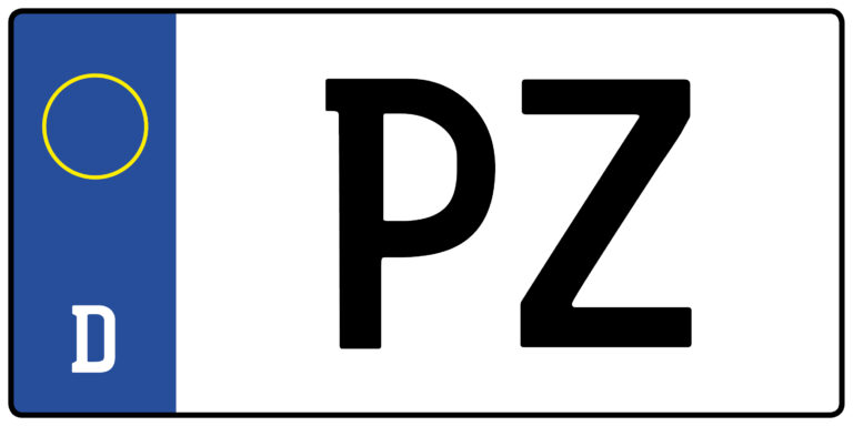 Kennzeichen PZ