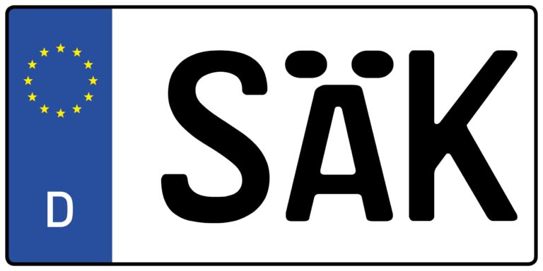 Wofür steht das Auto-Kennzeichen SÄK?