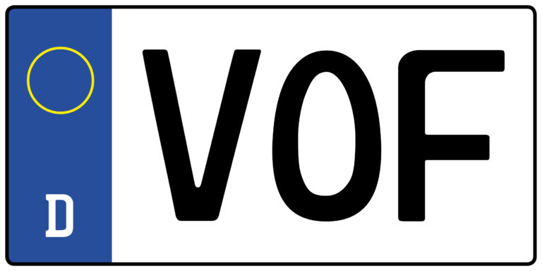 Wofür steht das Auto-Kennzeichen VOF?