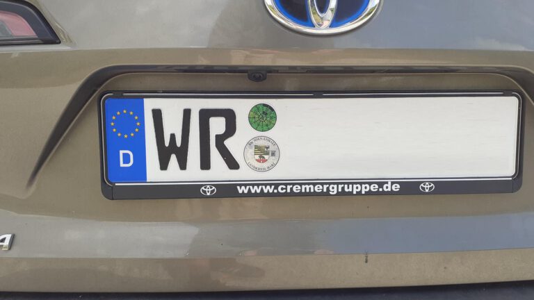 Kennzeichen WR