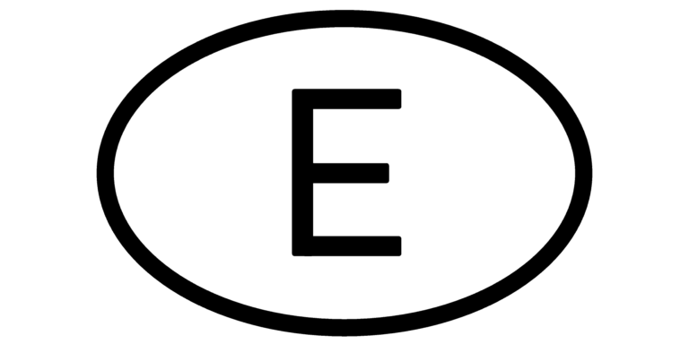 Länderkennzeichen E
