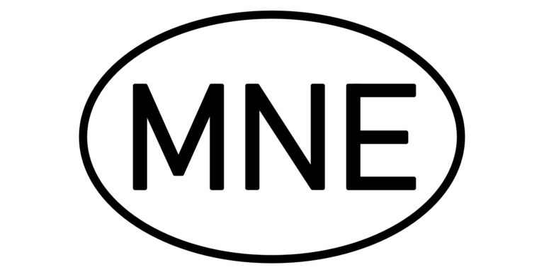 Länderkennzeichen MNE