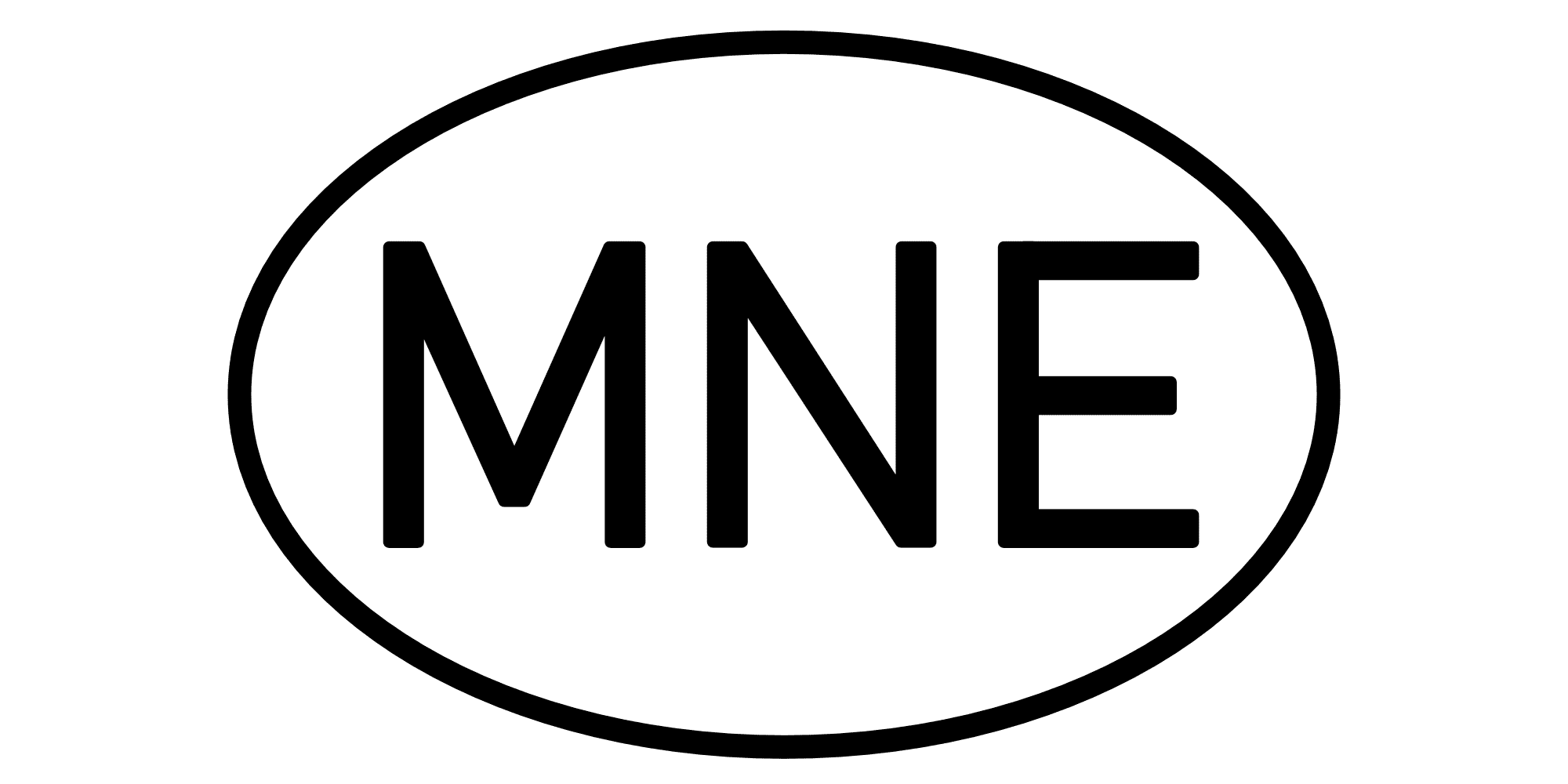 Länderkennzeichen MNE